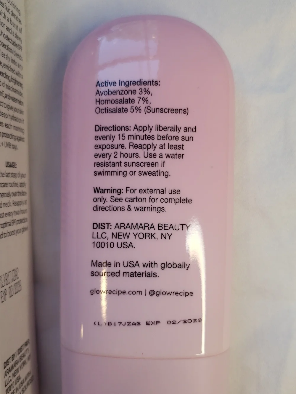 Glow Recipe  Dew Shield SPF 30 Hydrating Fluid Sunscreen. Watermelon Glow